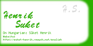 henrik suket business card